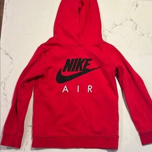 Nike Kids Red Hoodie with Air Logo